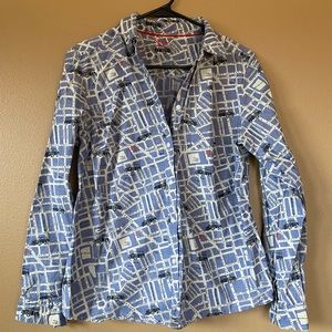 Boden womens button-up, London map print, estimate US6/8